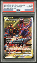 2019 Naganadel & Guzzlord GX SR [SM12 101/095] JP PSA 10