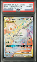 2019 Rowlet & Alolan Exeggutor GX HR [SM10B 063/054] JP PSA 10