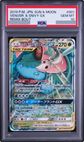2019 Venusaur & Snivy GX RR [SM11A 001/064] JP PSA 10