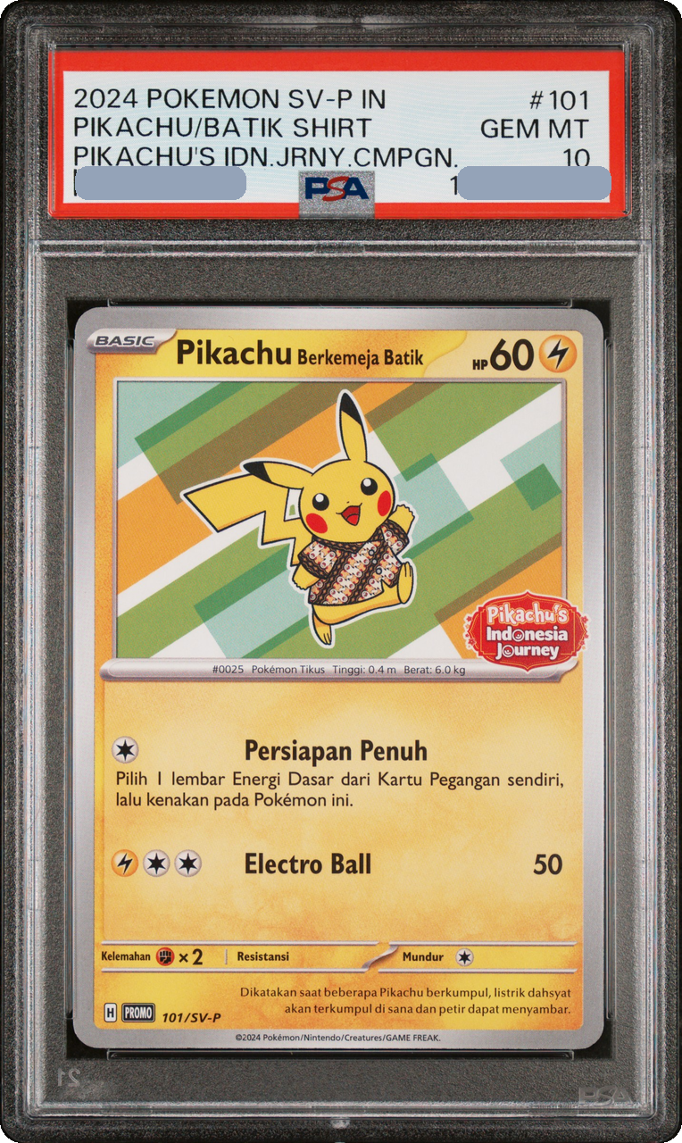 2024 Pikachu Batik P [SV-P 101] IDN PSA 10