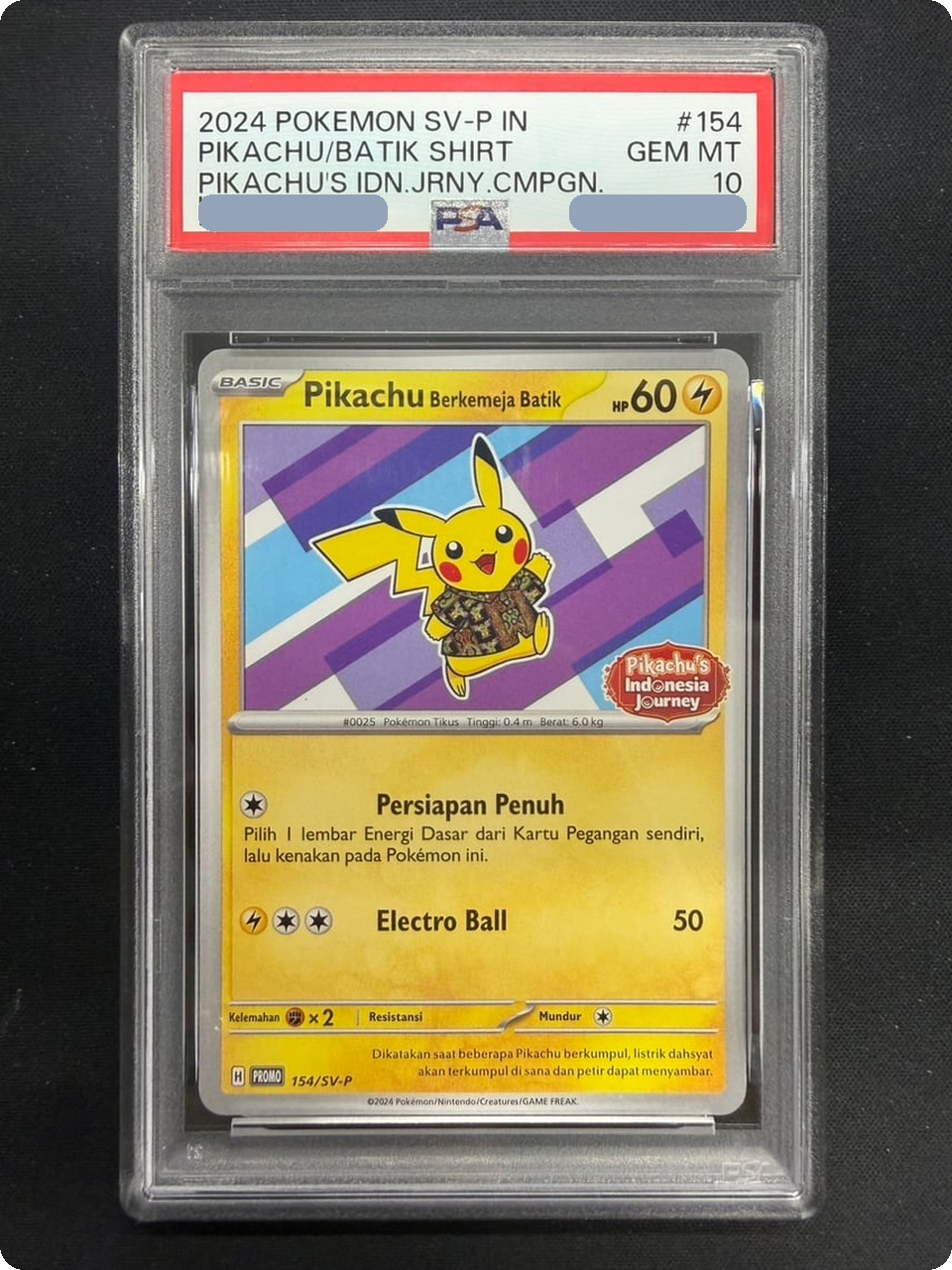 2024 Pikachu Batik Xatu P [SV-P 154] IDN PSA 10