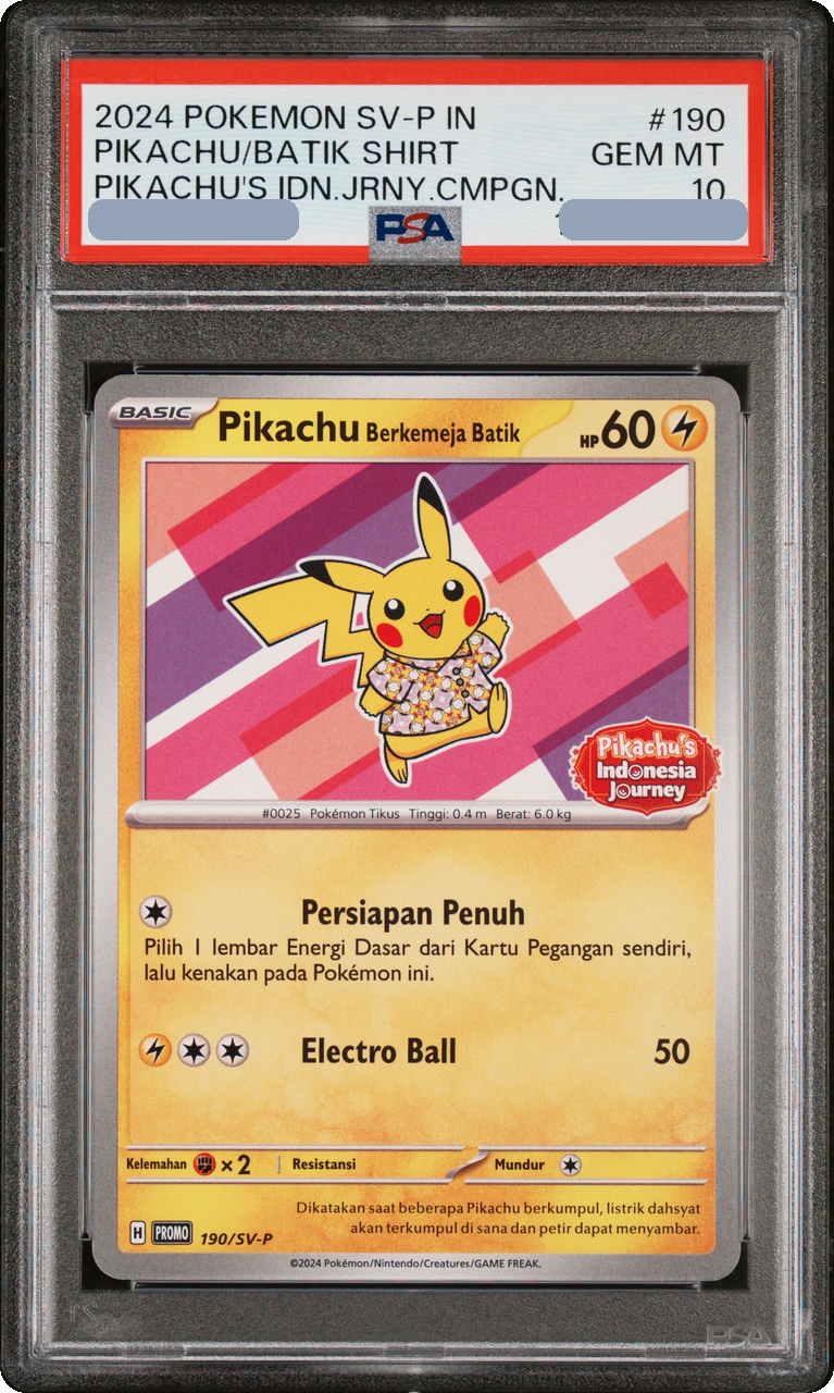 2024 Pikachu Batik Flower P [SV-P 190] JP PSA 10
