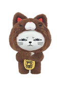 Brown Turbo Granny Lucky Cat Plush Pendant (15 cm) — SUNRISEPOP