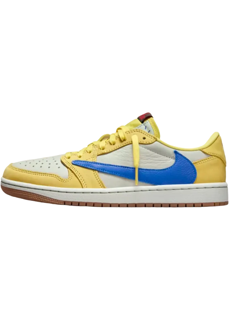 Travis Scott × Nike Women's Air Jordan 1 Retro Low OG "Canary" (Any Size: US7-US11) PSA 10